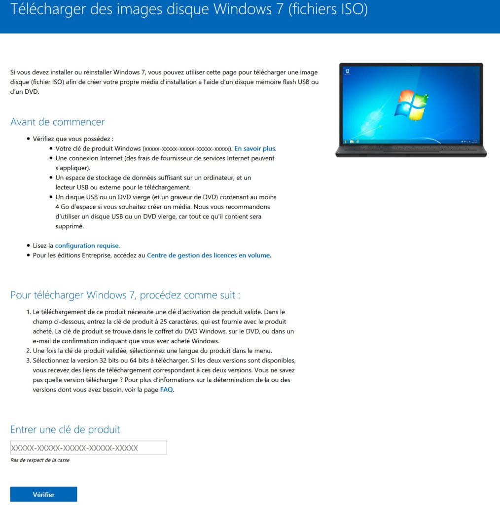 cle de produit windows 7 gratuit